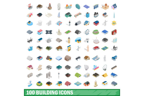 100 Building Icons Set: Elevating Your Design Projects with Precision and Style