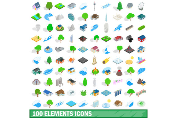 100 Elements Icons Set: The Ultimate Design Toolkit