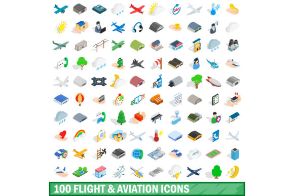 100 Flight Aviation Icons Set, Isometric: A Practical Evaluation for Modern Design Projects