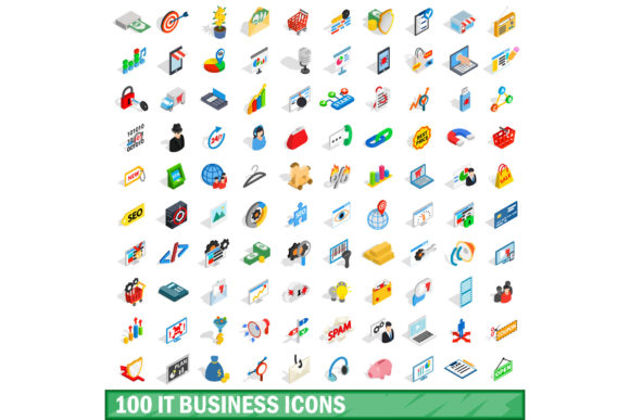 100 It Business Icons Set