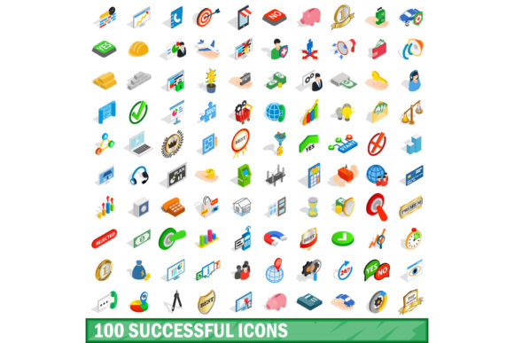 100 Successful Icons Set for Modern Design