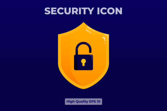 3D Yellow Security Icon Illustration Guide