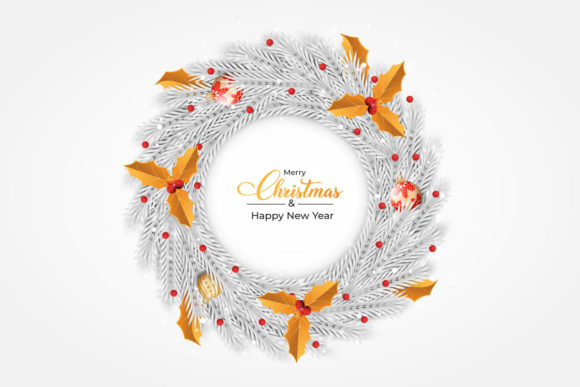Christmas White Wreath Red Golden Ball: A Design Analysis for Festive Projects