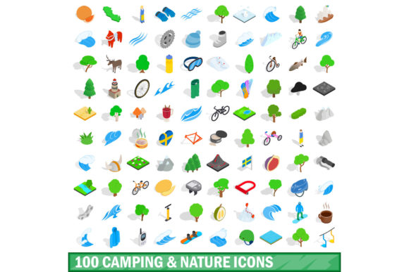 Unlocking Creativity with the Ultimate 100 Camping Nature Icons Set